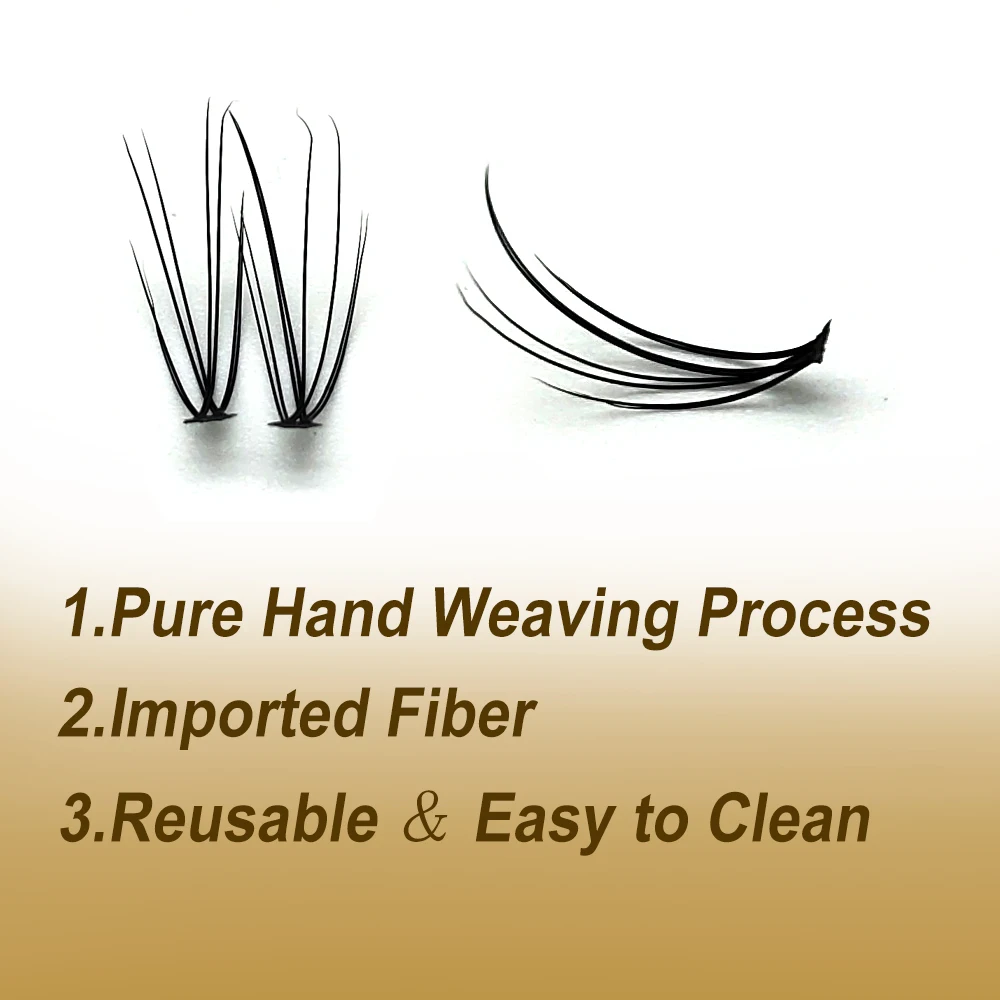 DIY Eyelash Heat Bonded bundles Faux Mink Cluster Lashes C D Curl Individual Lashes Cluster Flare Eyelashes Extensions