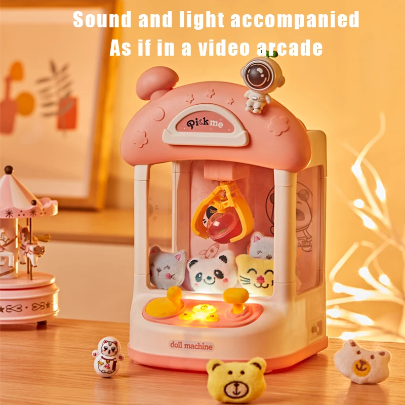 Mini Astronaut Doll Machine Toy for Kids Play Game Claw Catch Toy Machines Dolls Children Interactive Toys Christmas Gifts