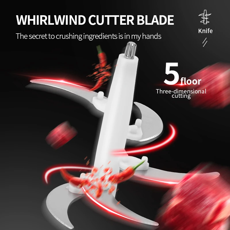 Meat Grind Masher Food Grinder Machine Pounder Gronder Blenders 6L Mini Mixer Electr