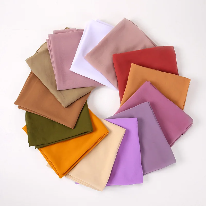 2022 wholesale supplier shawl cotton foulard fashion women instant muslim jersey chiffon hijab scarf