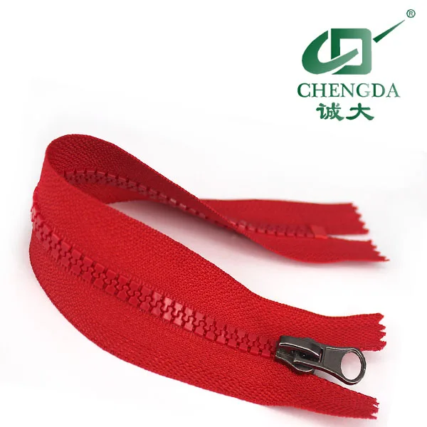 CHENGDA Fashion Long Chain Eco-Friendly Open End Resin Plastic Separating Zipper