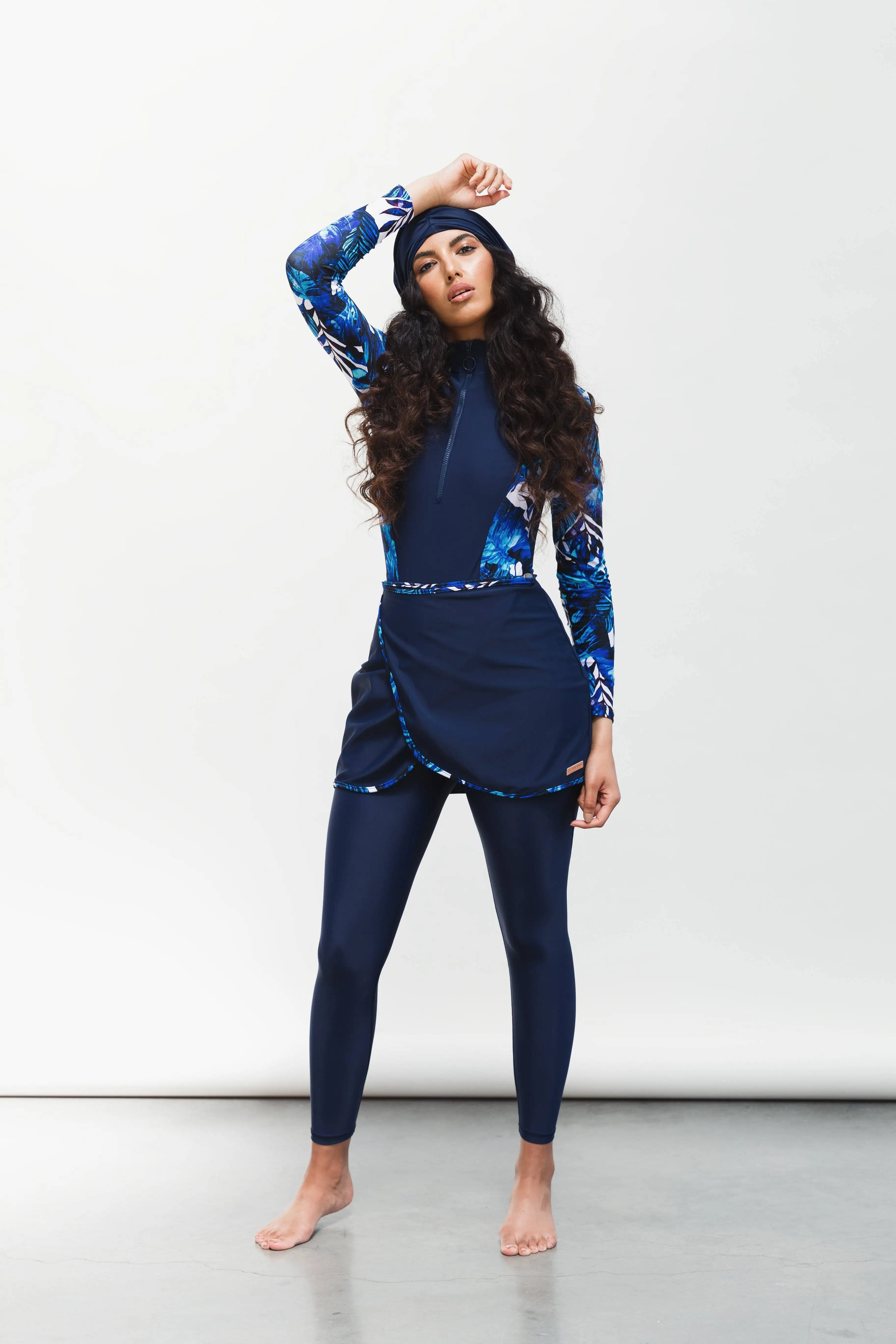 New Arrival Motive Force 2024 Fashion Full Covered Islamic Swimsuit Custom Long Sleeve Muslim Swimsuit Hijab Muslim Swimwear