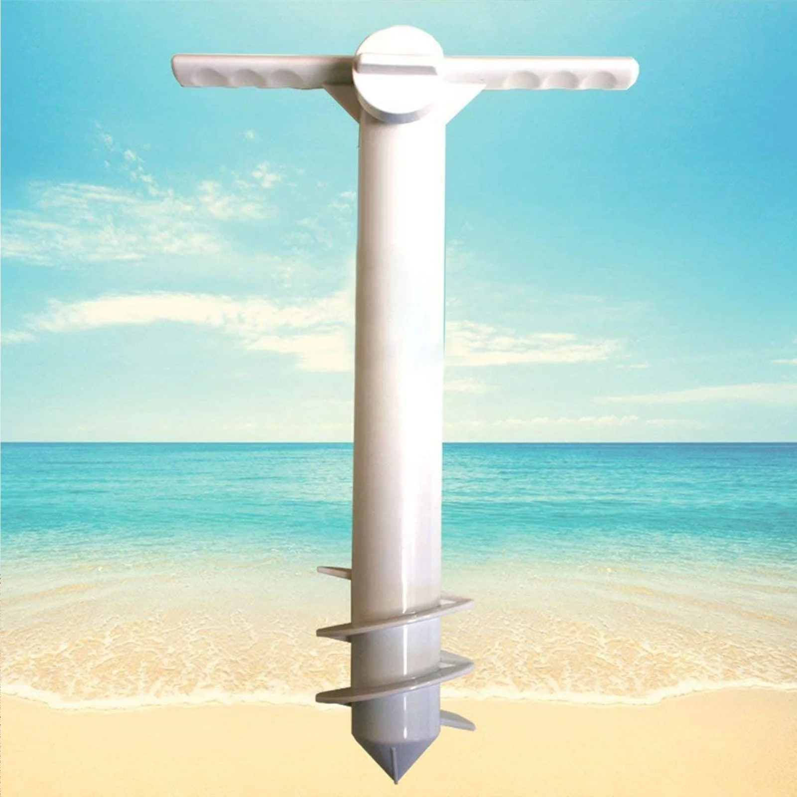 Hot sale Patio Umbrellas Bases Plastic Sand Anchor Beach Umbrella Accessory Parasol Sand Screw Base
