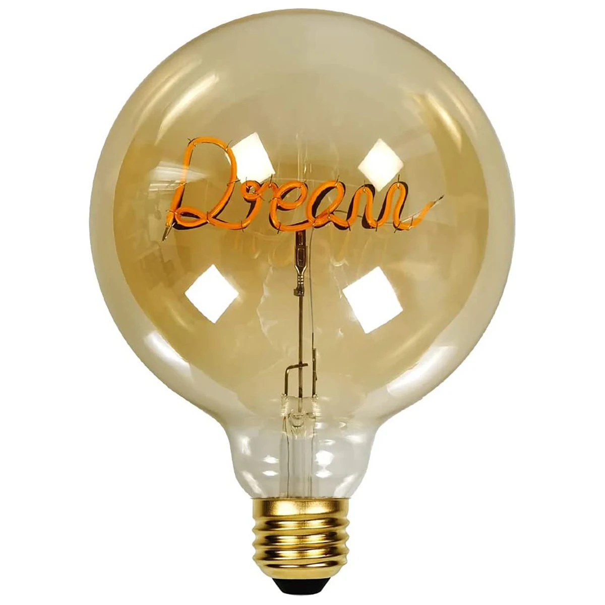 Design bulb Led G125 Dream Word Led Soft Flexible Filament bulb 4W 2200K 220V 120V 24V 12V E27 Letter Led Edison bulb
