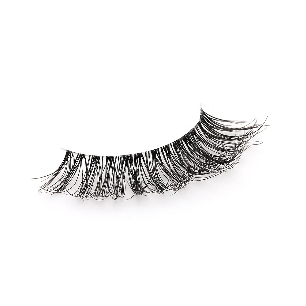 Own Brand hollow softer material 3D effect 1/3 lighter weight faux mink natural eyelash lashes wholesale hand made strip lash