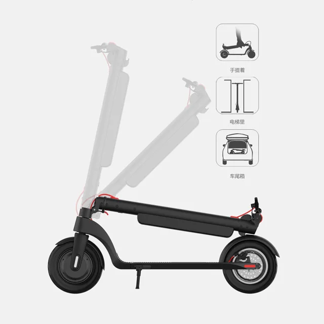 
high quality 45Km 100Kg 36V 10Ah folding LCD display LED light X8 waterproof mobility electric scooter for adult 