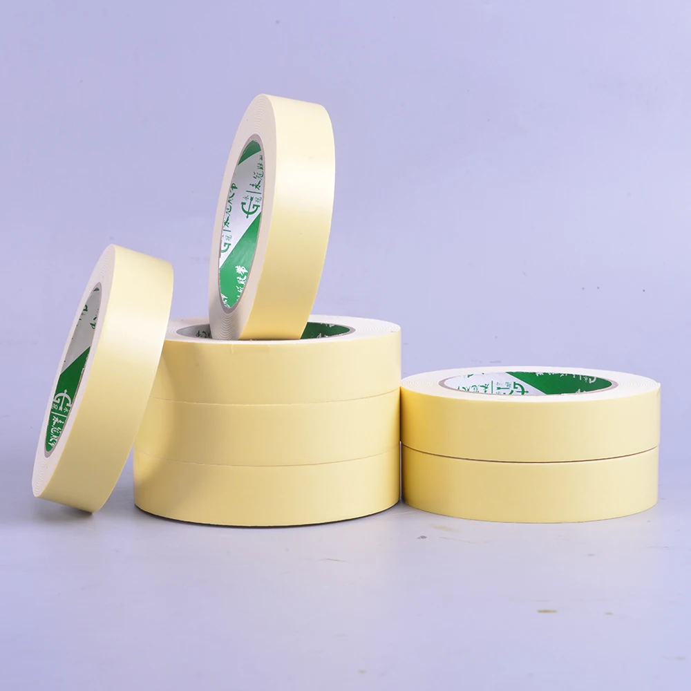 Packaging Yellow Strong Adhesive Mask Double Sided Tape Applicable Eva Hook Foam Tape