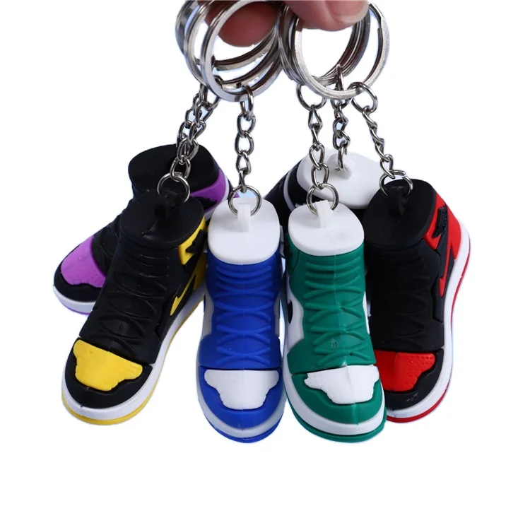 Wholesale 2D 3D Mini Air Jordan Basketball Soft PVC Shoe Sneaker Keychain