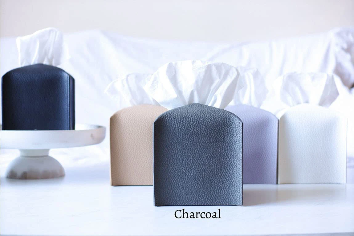 2023 Leather Tissue Box Cover Carton Tea Table Box case Cover Tissue PU Leather Square Tissue Box Holder
