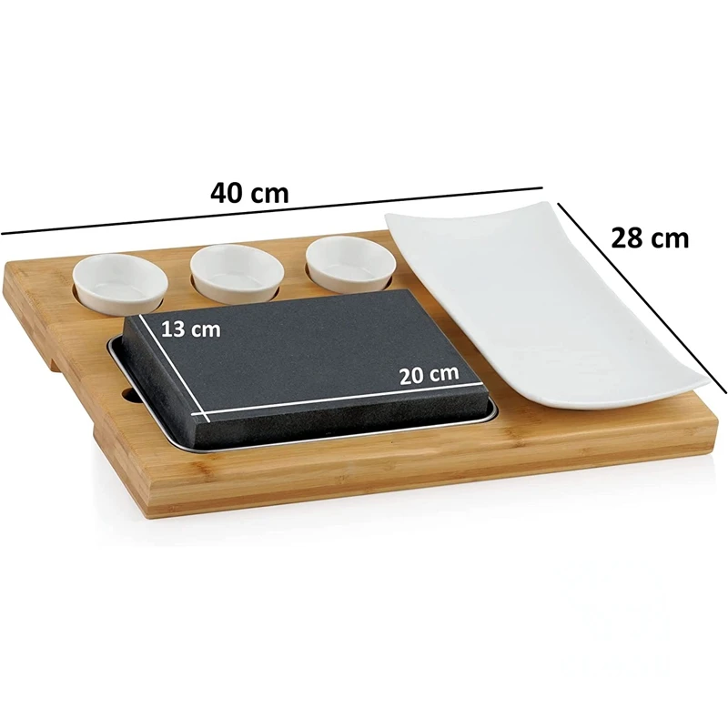 Lava Stone Set with Hot Stone, Hot Steak Stone Cooking Set for Barbecue/BBQ/Hibachi/Steak Grill