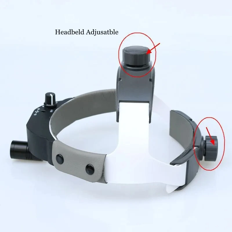 Surgical Dental Loupe 3W LED Adjustable Medical Light Lamp Headlight 30000LUX Brightness Spot Adjustable for Dental Lab