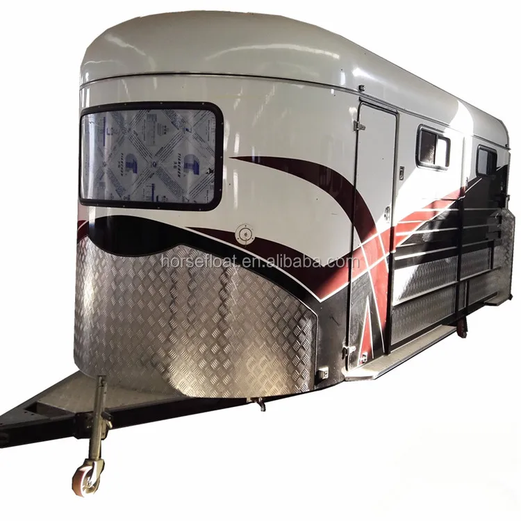 Deluxe 3 horse trailer used for horses with living quarters