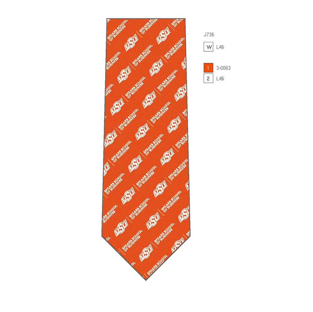 Wholesale Orange Microfiber School Bow tie Jacquard Woven Bow Tie Banded Bowtie Polyester Pre-tied Bowtie