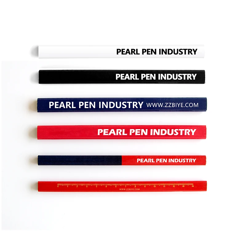 pencil factory custom logo carpenter pencil hb carpenter pencils with square shape