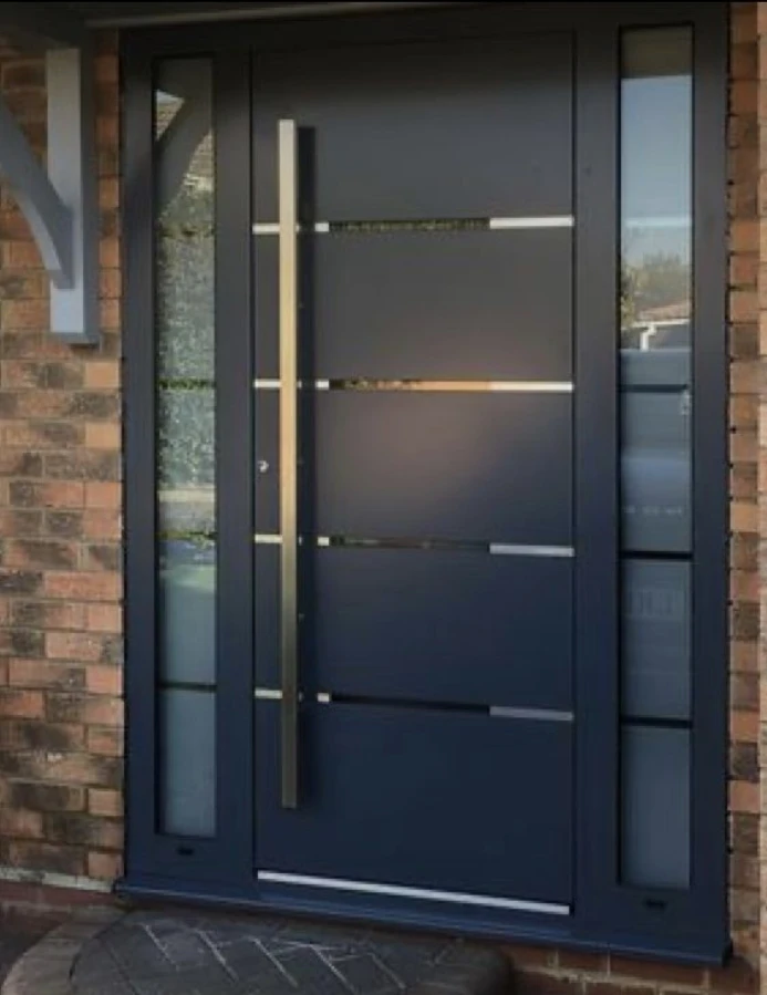 Durable Exterior Steel Thermal insulation Security Entrance Doors with Soundproofing