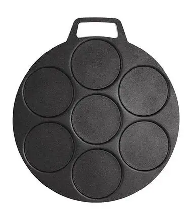 aluminium non stick  crepe pan nonstick pancake dosa tawa with 7holes  big sizes grill pan