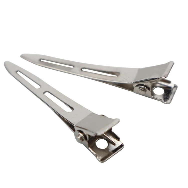 Factory direct sale Stainless steel positioned bangs clip make up crocodile clip accessory duck bill hair clip