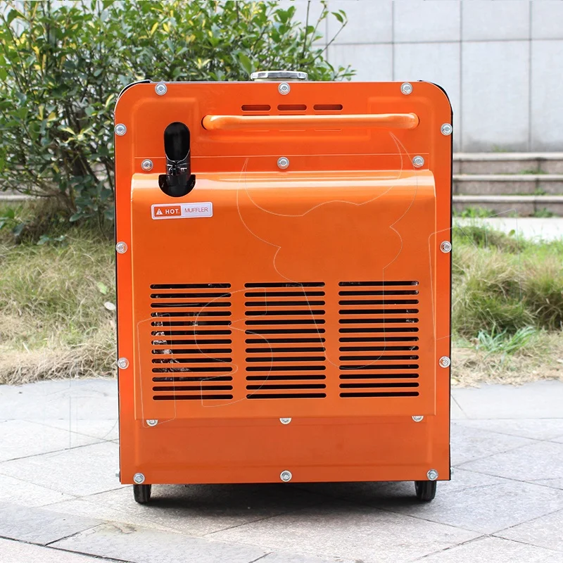 5500 Вт Номинальная выходная 12v/8.3A Одноместный генератор переменного тока Генератор супер тихий дизельный двигателя 6