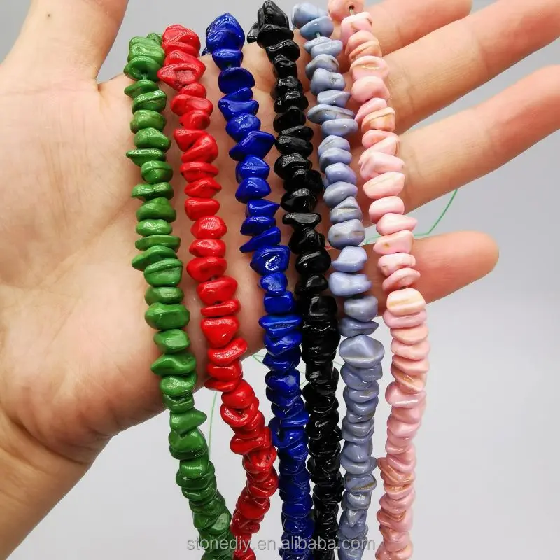 Chippings Beads 4x9mm Bright Colorful Turquoise Irregular macadam Beads Loose Beads Diy Accessories Jewelry Making