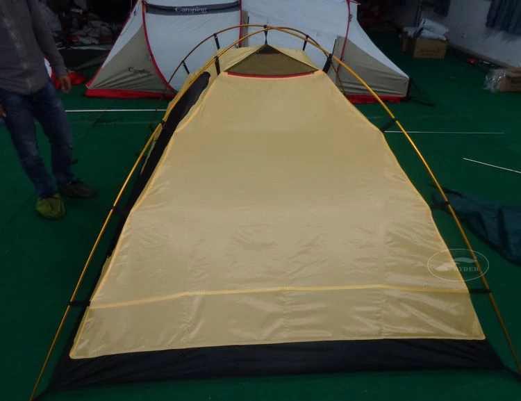 Custom Printed Hiking 4-Season 210T Polyester Ripstop PU Coated  Backpacking Dome Winter Convertible Tent with 15 cm Snow Flap