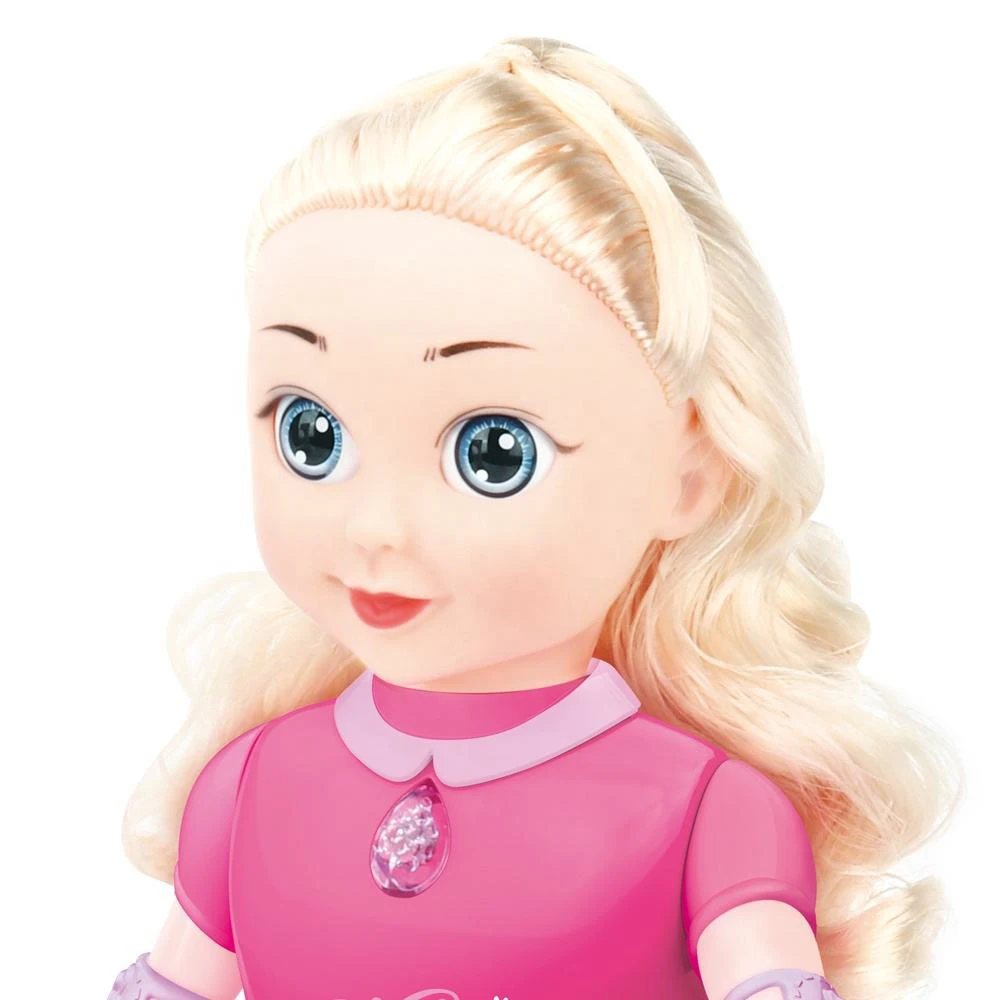 Novel design BO princess toy plastic skating girl lighting musical electric doll toy