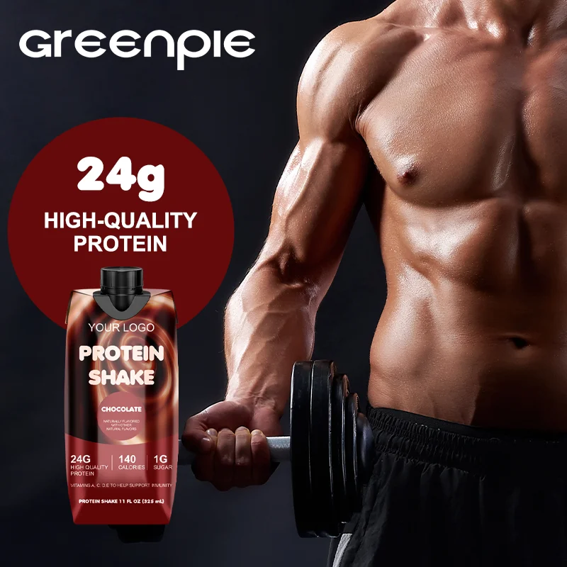 Greenpie Custom Flavor High Protein Support Sports Nutrition Ready to Drink Pre-workout Whey Protein Shake