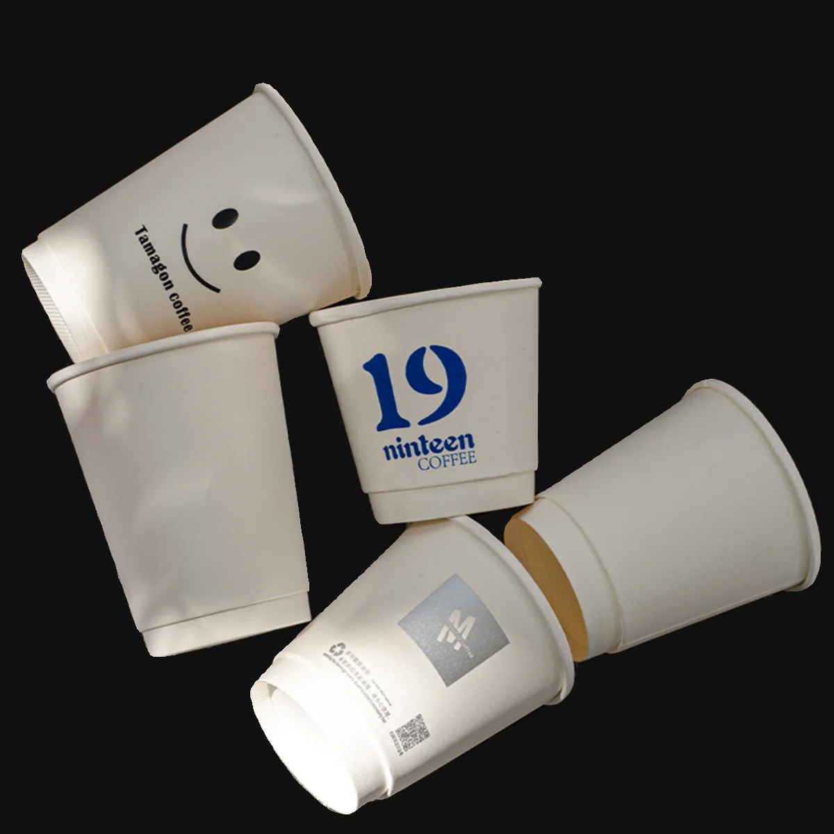 Hot Coffee Cup Thickened Thermal Insulation Milk Tea Cup Double Wall Hollow Paper Cup Thermal Insulation Commercial Custom logo