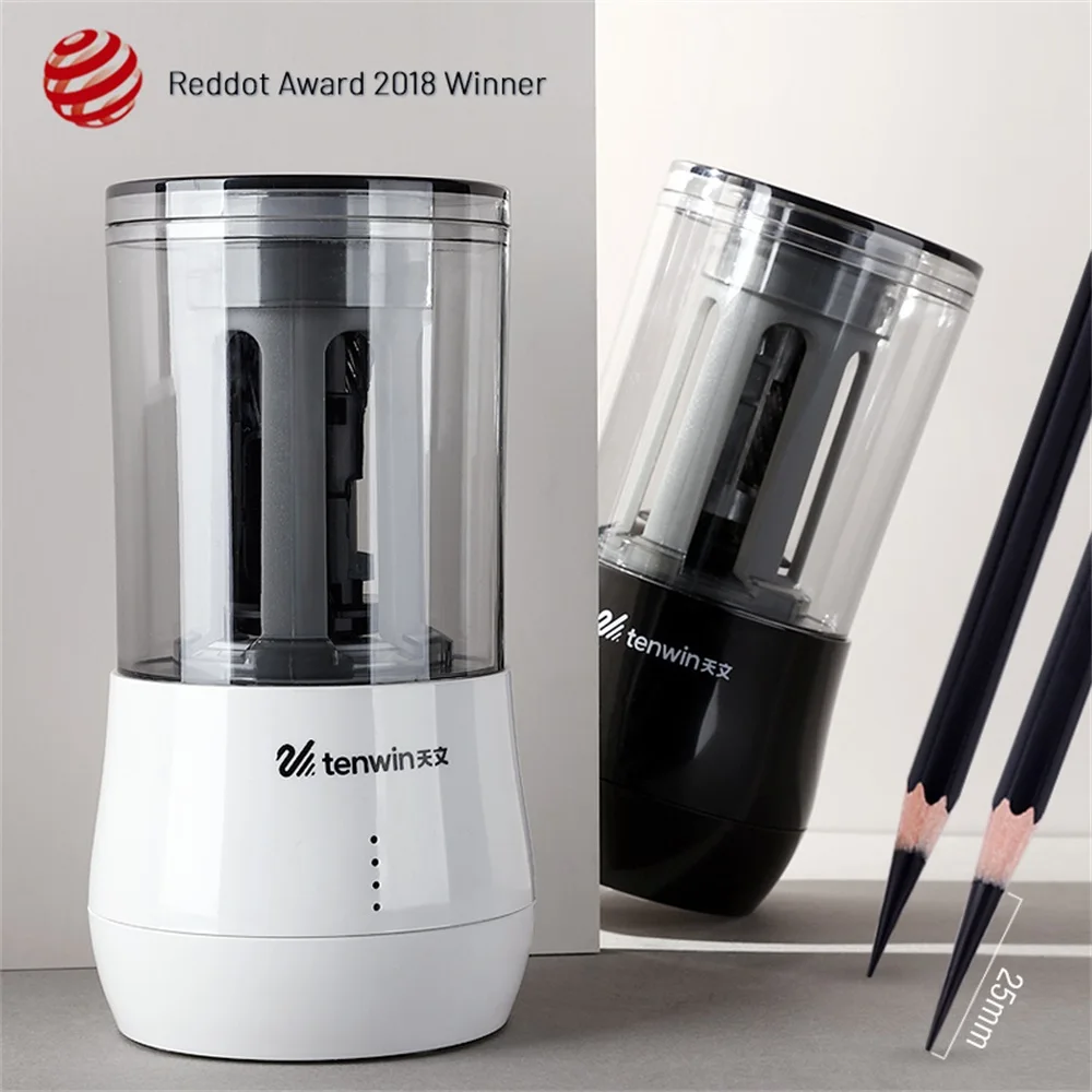 Tenwin 8009 перезаряжаемая электрическая точилка для карандашей сверхмощная спиральная стальная лезвий Usb скетчей спиральное лезвие карандаш