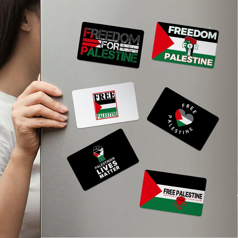 PALESTINE Противоугонная дверная железная наклейка 9*5 5 см мягкая Магнитная ПВХ для автомобиля и холодильника с УФ-печатью 6 цветов