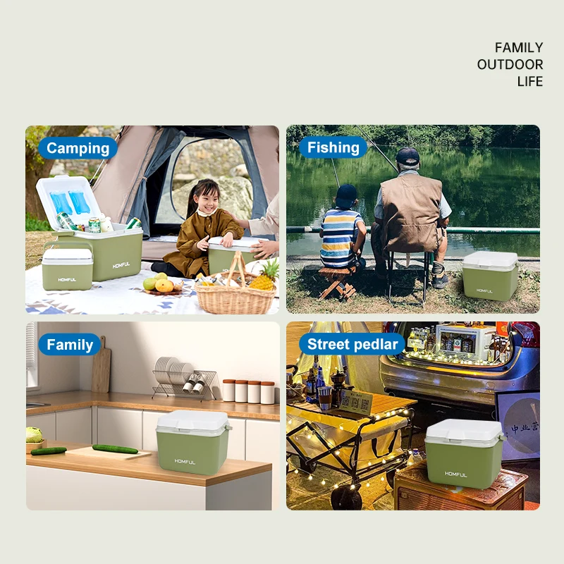 HOMFUL New Arrival Popular Luxury Food Grade ESP Foam Outdoor Camping 13L Beer Cooler Box