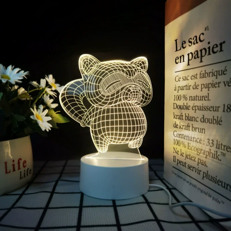 Hot Sale Loved Bear Board Pieces Smart Touch Switch Remote Controlled Natural Cold Warm White Lighting 3D Visual Effect Lamp