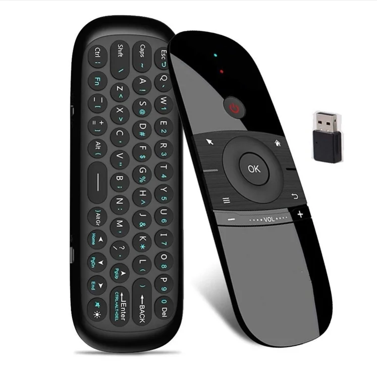 Перезаряжаемая мини-клавиатура W1 Fly Mouse, умный беспроводной пульт дистанционного управления по конкурентоспособной цене для ТВ-приставки, мини-проектора Android