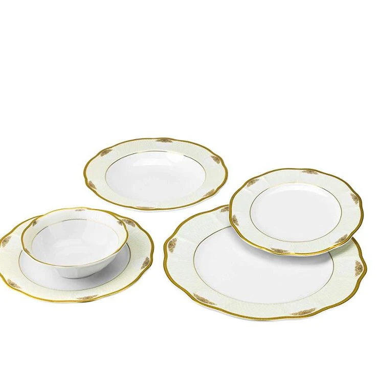 Поставка с завода 20 шт. квадратных фарфоровых тарелок/комплект фарфоровой посуды в европейском стиле для 4