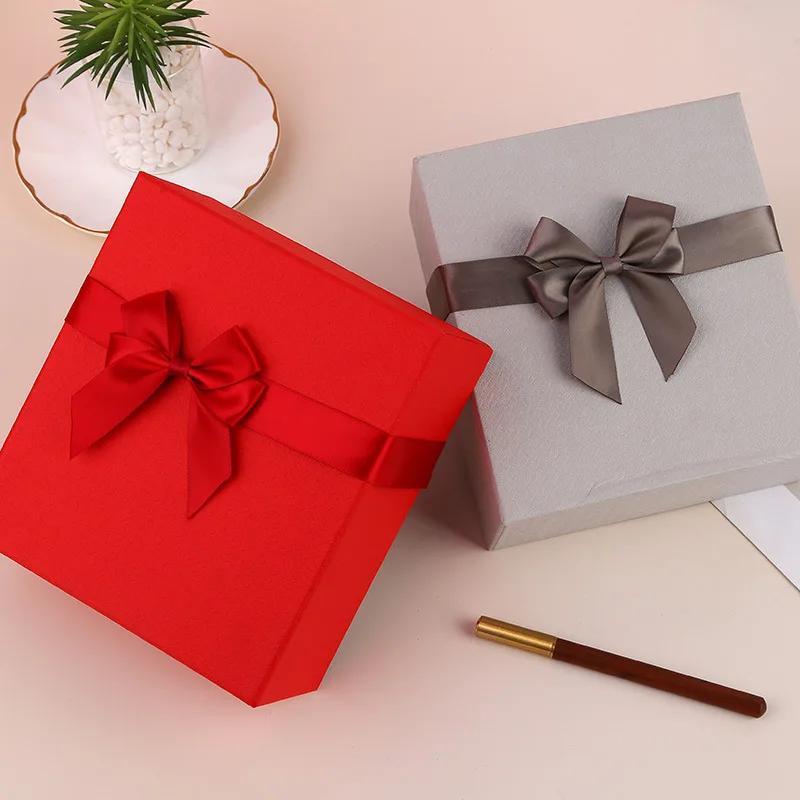 Gift Wrapping Pre Tied Wholesale Decorative Satin Tie Packing Custom Print Ribbon Bows With Elastic Loop