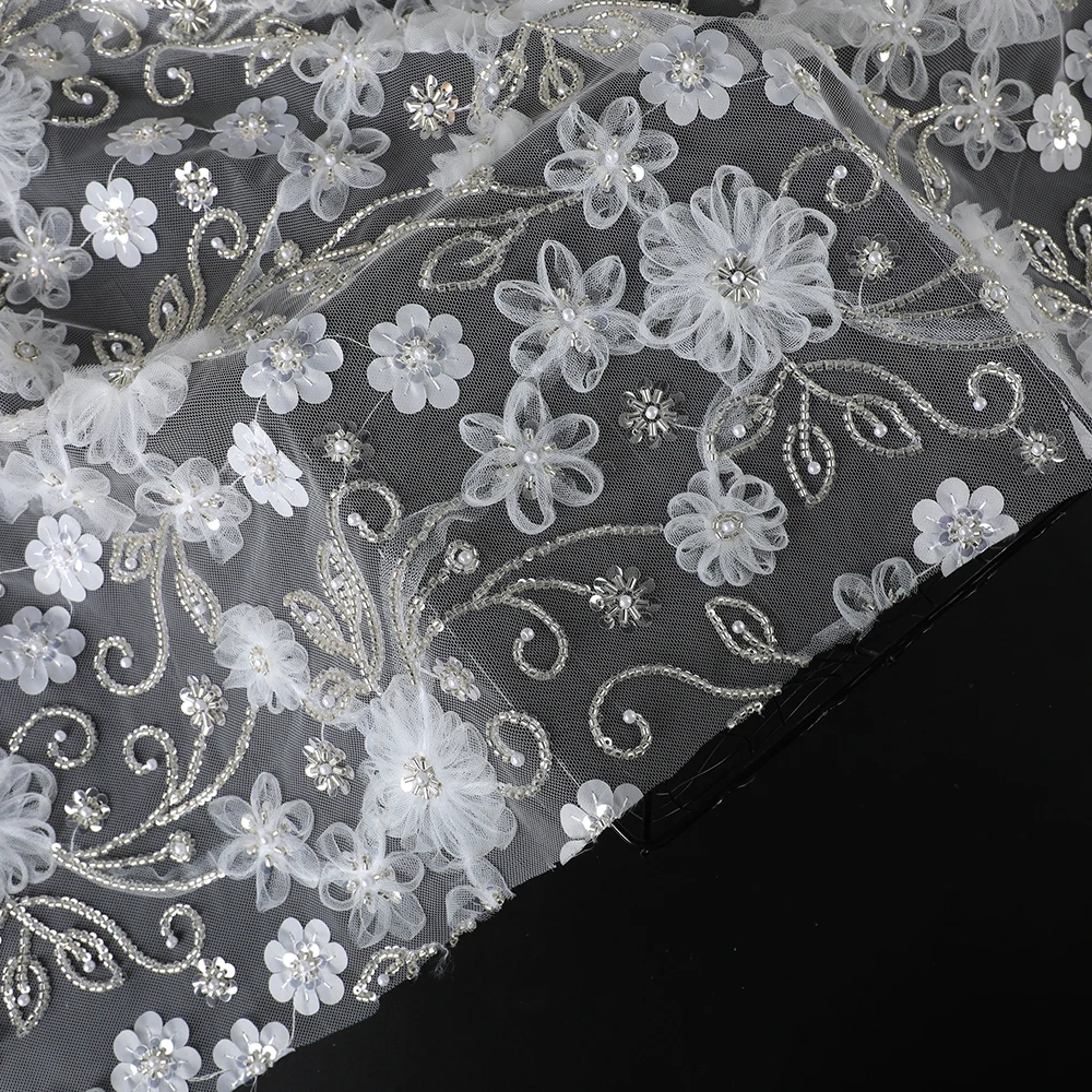 Guaranteed Quality Proper Price Beads Embroidery Fabric For Wedding Dress