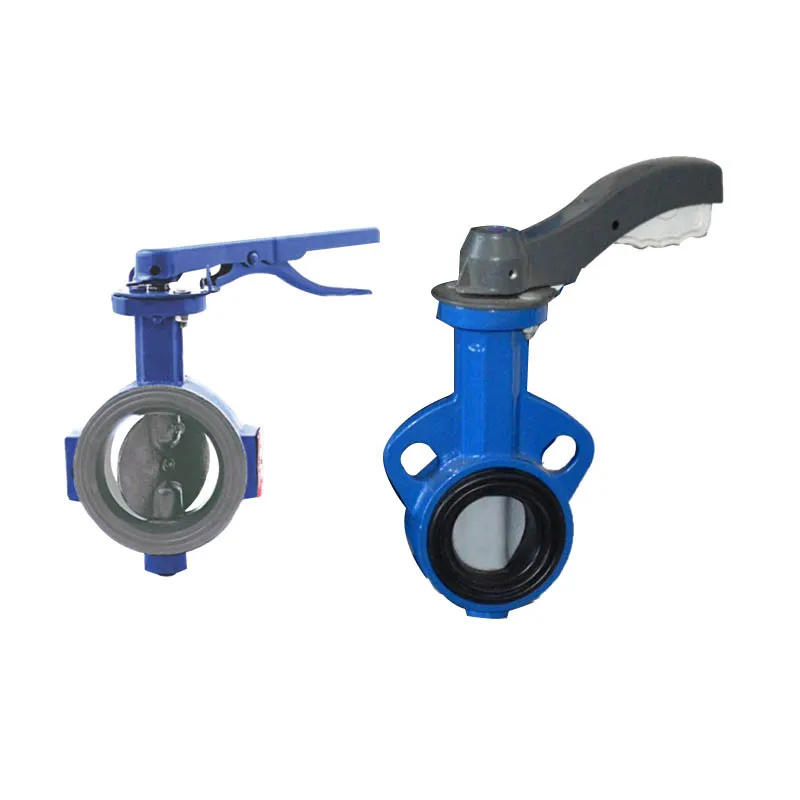 factory PN16 Ductile iron stainless steel material DN50-500 wafer type butterfly valves with aluminum hand bar
