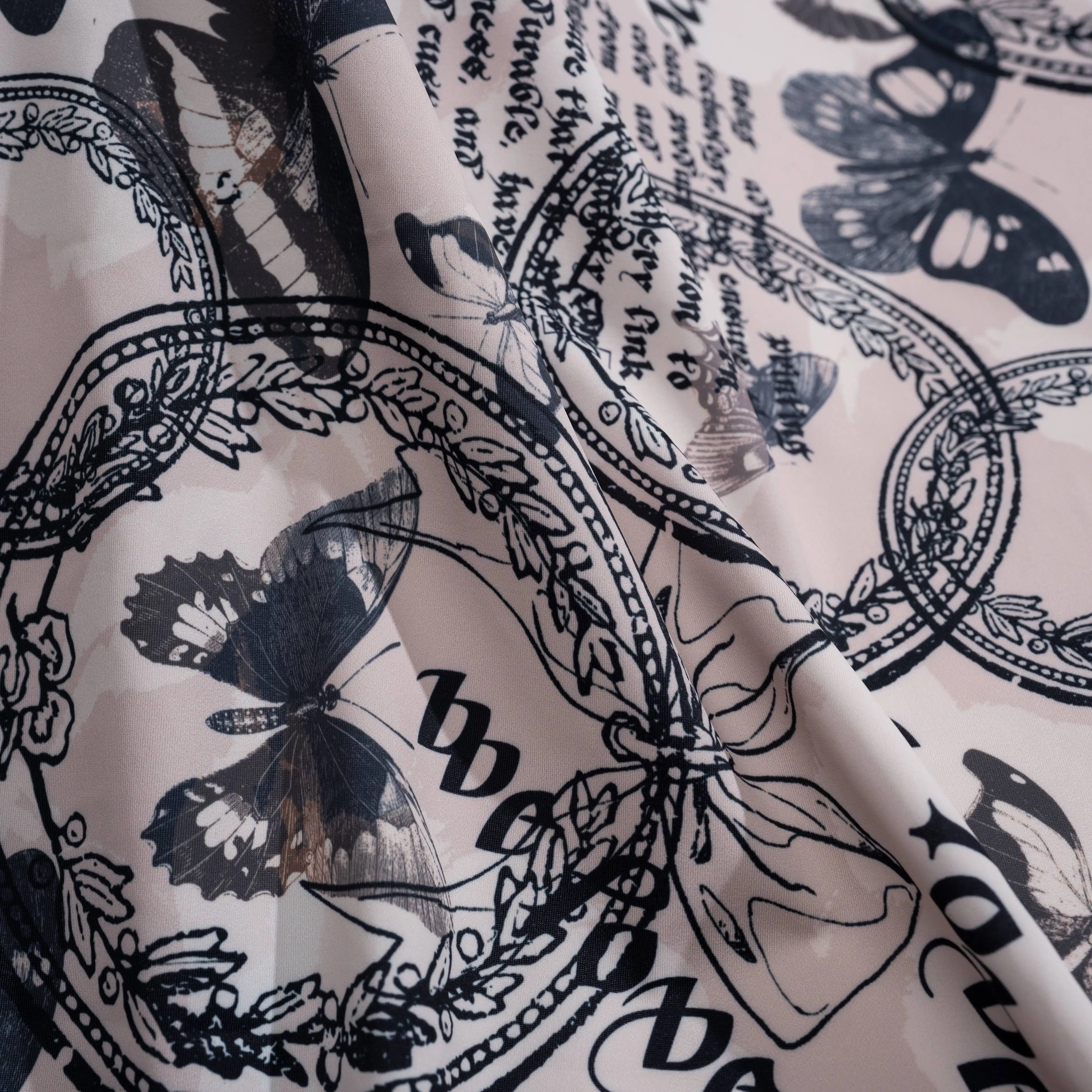 Customized Designs Digital Printing Milk Silk Satin Stretch Fabric Printed Evening Dress Patterns