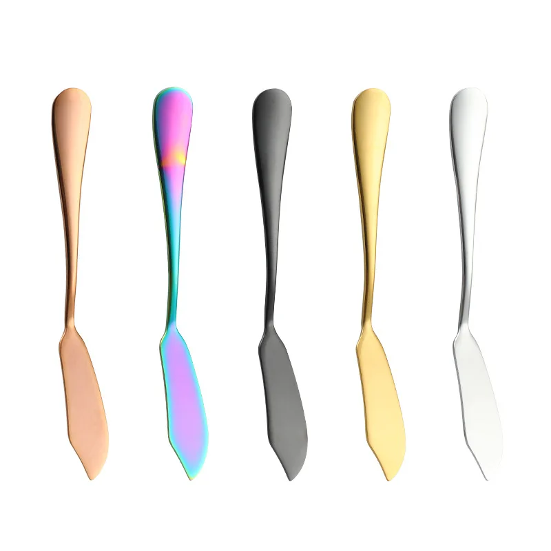 Stainless Steel 304 Butter Knife Cheese Knife Gold Plated Stainless Steel Butter Spreader Knife