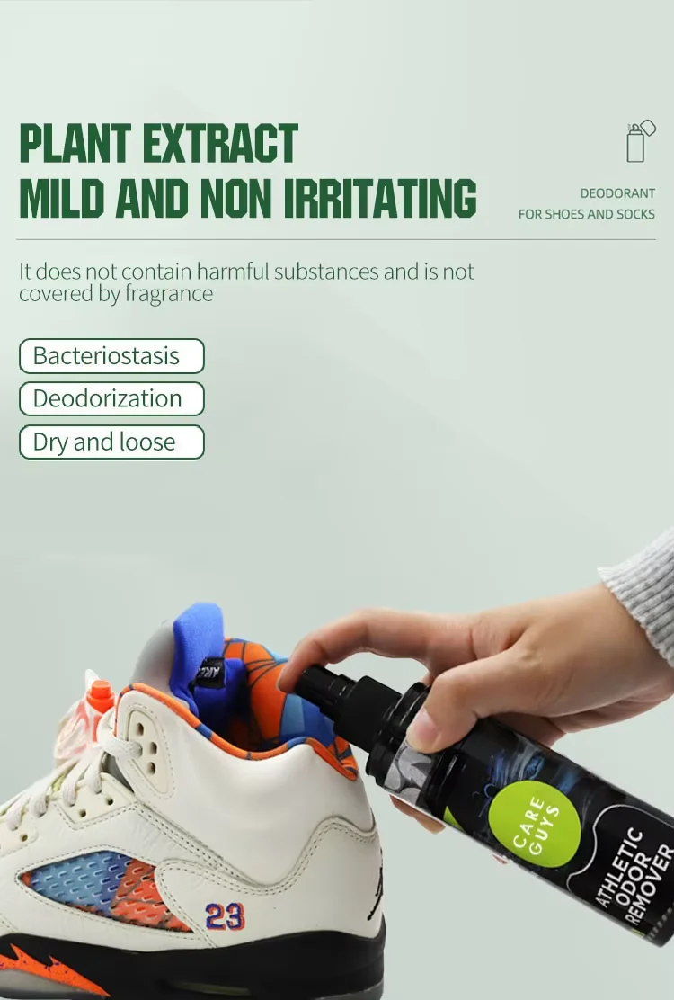 OEM ODM Best Shoe Odor And Scent Removal Natural Organic Oil Foot Deodorant Spray deodorant for shoes 5oz