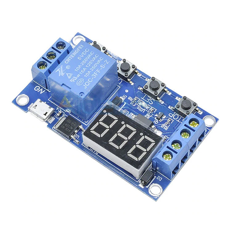 PCBA Led digital delay relay module cycle timer switch circuit board time controller board module DC Led PCBA factory
