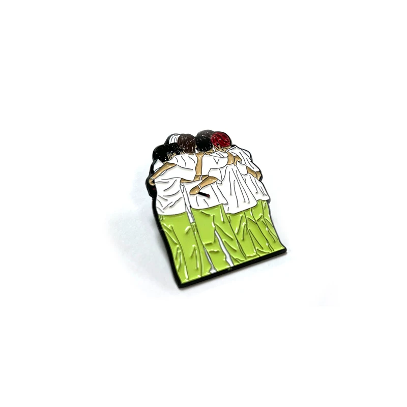 Wholesale smile face soccer brooches and butterfly enamel metal button pins manufacturer for clothes