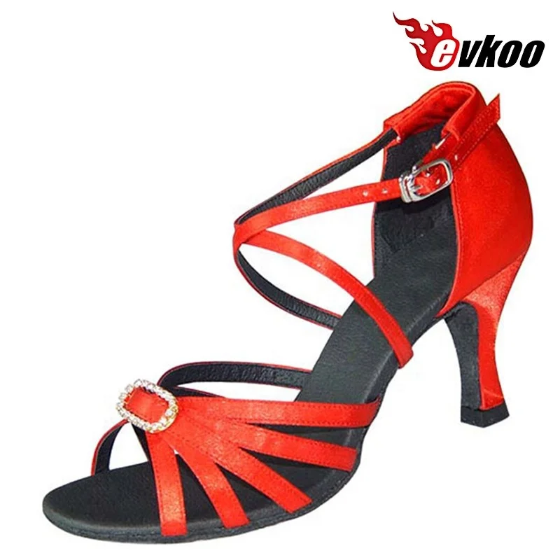 Classic Low Heel Women Ballroom Customize Satin Material Soft High Quality Sexy Ladies Shoes Women Latin Dance Shoes