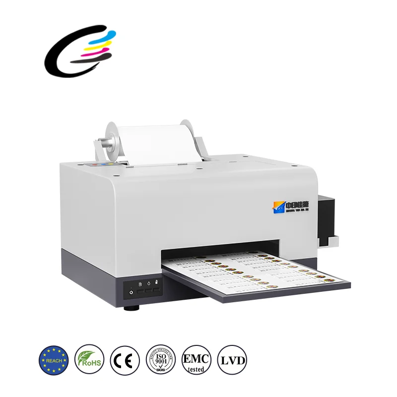 Fcolor A4 Label printer high quality roll to roll Inkjet High Resolution Waterproof PET PVC Sticker machine A3/A4 label printer