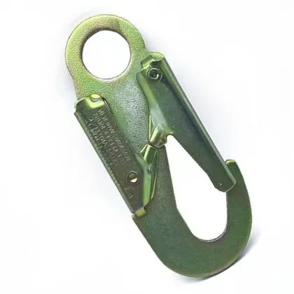 ladder harness fall arrester High Quality Custom 23kn Metal Double Action Stamped Snap Hook For Safety Harness For Protection