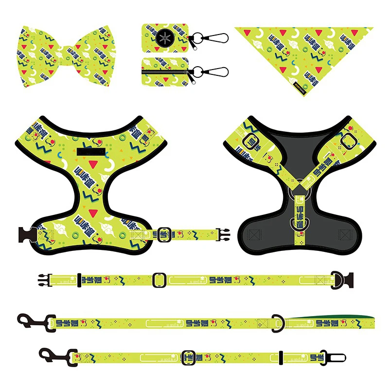 Custom Obroza psa hundehalsband luxus luxury pet supplies pet carriers nylon Dog collar and leash set Harness set