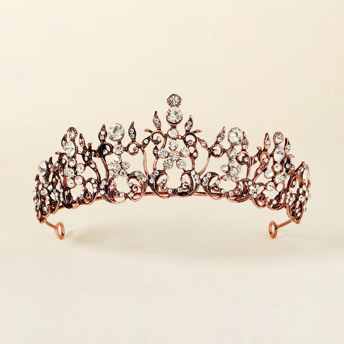 huanhuan bride wedding tiara Alloy Crown Simple flower rhinestone crown headband accessories dress