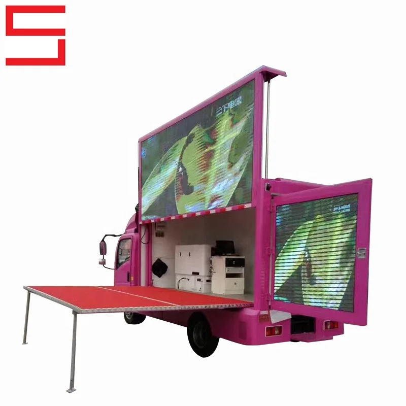 CHEAP SINOTRUK HOWO 4X2 VAN LIGHT STAGE TRUCK AD TRUCK