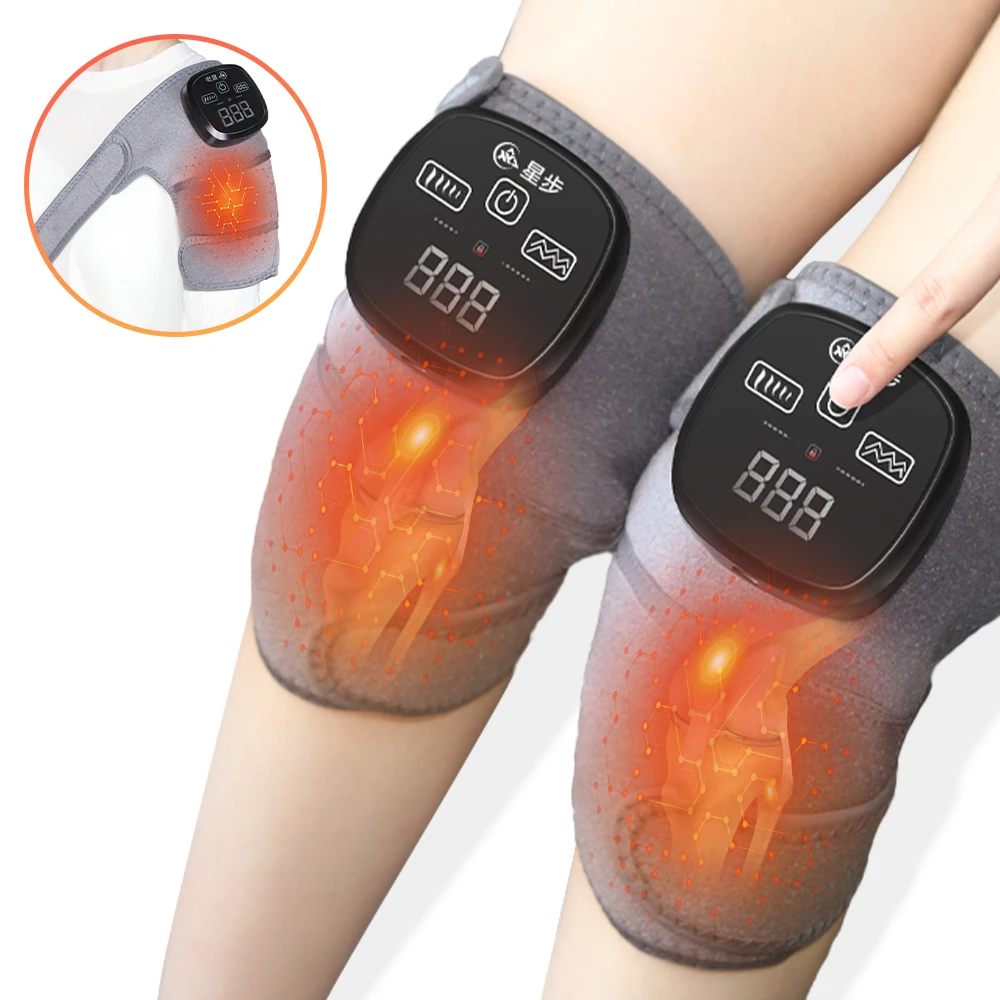 2024 New Hot Smart Arthritis Heating Joint Wrap Vibration Physiotherapy Electric Knee Massager Knee Arm Massager Heat