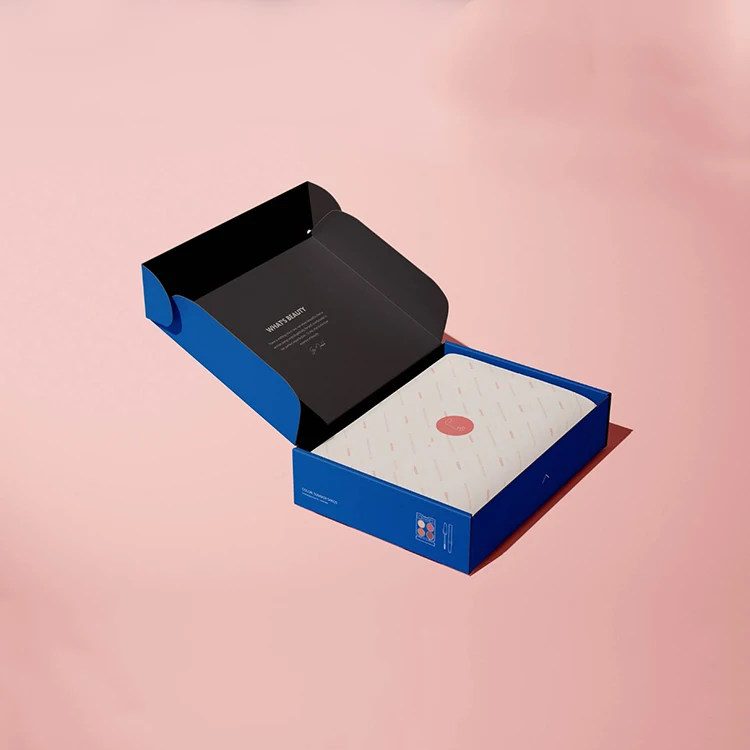 Packaging Shipping Kraft Black Carton Paper Box with Logo Customized Cardboard Corrugated Pink Mailer Clothing Paper Box