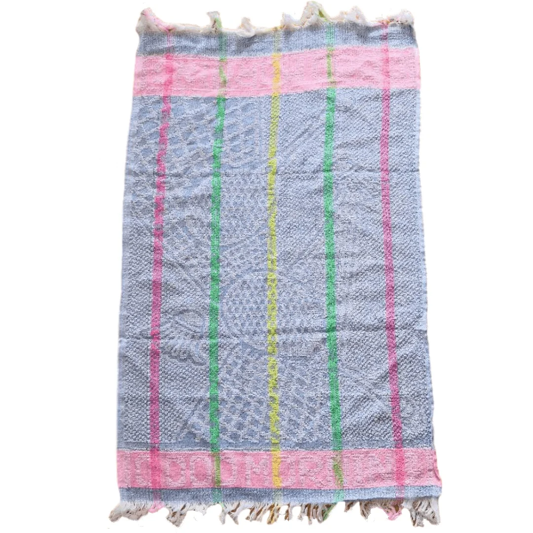 factory hot sales 100% polyester cheap disposable good morning towels